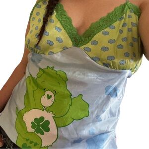 Vintage care bear slip top 💙